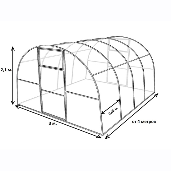 Теплица РАЗБОРНАЯ оцинкованная 3х6 м — купить в городе Томск, цена, фото — Стройдеталь
