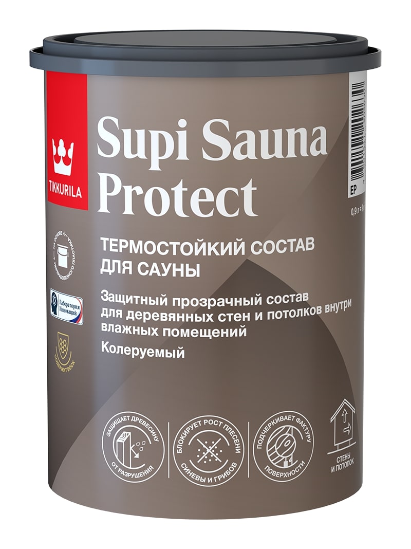 Состав для сауны SUPI SAUNA PROTECT EP п/мат 0,9л в Томске – купить по  лучшей цене 1 157 руб. в интернет-магазине «Стройся»