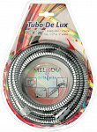 Шланг для душа МELODIA 1/2"*1/2"конус НЕРЖ. d14мм*150см дв. зажим Tubo De Lux, растяг. блистер MS-03