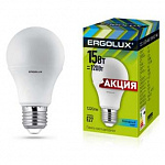 Ergolux LED-A60-15W-E27-4K (Эл.лампа светодиодная ЛОН 15Вт Е27 4500К 220-240В)