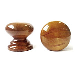 Ручка-кнопка деревянная Орех