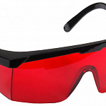 Очки STAYER регулируемыми по длине дужками, красные(для лазерного уровня)