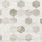 Плитка облицовочная Marmo Milano hexagon 30*60 декор серый