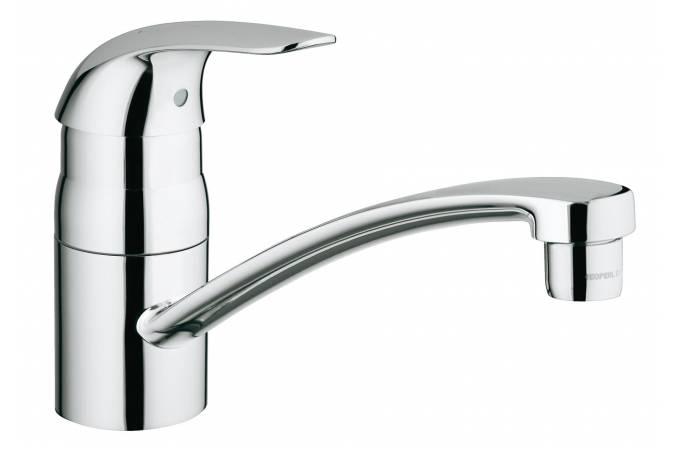 Смеситель для кухни grohe quickfix start с низким выдвижным изливом хром 30531001