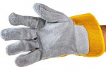Перчатки спилковые комбинированные, усиленные, размер XL// Сибртех